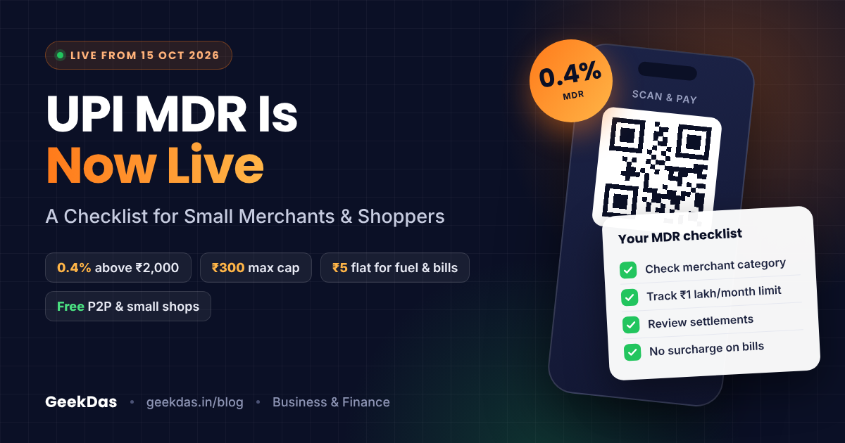 UPI MDR Is Live: Checklist for Merchants & Shoppers (2026)