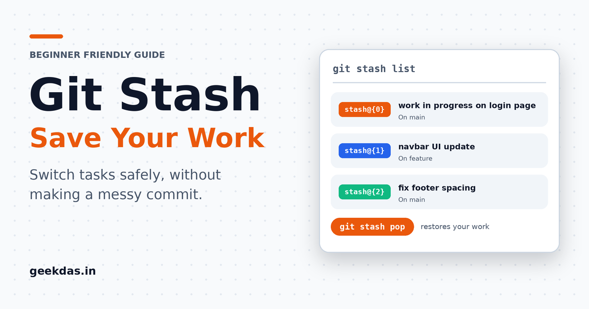 Git Stash: Save Your Work Without Committing